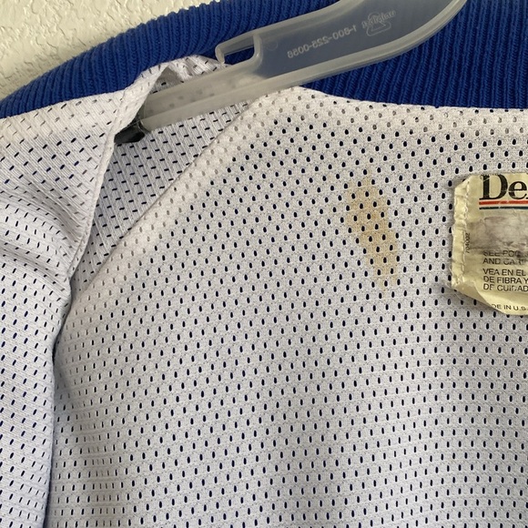 DeLong Men’s Vintage Wolves Blue Gray Bomber Jacket Size L . Made in USA. - Picture 7 of 7